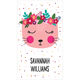Floral Kitty Luggage Tags Image 3 of 3